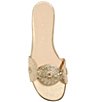 Color:Platinum - Image 4 - Ellis Leather Studded Flat Sandals