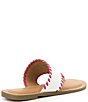 Color:White/Pink - Image 2 - Flamingo Leather Embroidered Thong Sandals