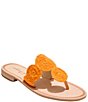 Color:Apricot - Image 1 - Jacks Crochet Thong Sandals