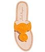 Color:Apricot - Image 4 - Jacks Crochet Thong Sandals