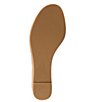 Color:Platinum/Silver - Image 5 - Jacks Metallic Leather Platform T-Strap Thong Wedge Sandals