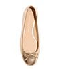 Color:Platinum - Image 4 - Kenlyn Ballet Metallic Leather Bow Flats