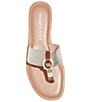 Color:Platinum - Image 4 - Newton Leather Rope Thong Sandals