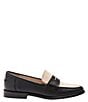 Color:Black/Ivory - Image 2 - Tipson Penny Colorblock Leather Penny Loafers