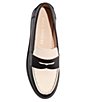 Color:Black/Ivory - Image 4 - Tipson Penny Colorblock Leather Penny Loafers