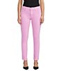 Color:Orchid - Image 1 - Cassie Mid Rise Slim Fit Straight Leg Jean