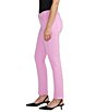Color:Orchid - Image 3 - Cassie Mid Rise Slim Fit Straight Leg Jean