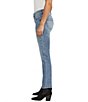Color:Beacon Blue - Image 3 - Cassie Mid-Rise Slim Straight Leg Jeans