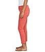Color:Salsa - Image 3 - Cassie Stretch Denim Mid Rise Straight Leg Cropped Jeans
