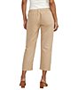 Color:Humus - Image 2 - Linen Blend Chino Mid Rise Straight Leg Cropped Pant