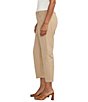 Color:Humus - Image 3 - Linen Blend Chino Mid Rise Straight Leg Cropped Pant