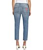 Color:Olympus Blue - Image 2 - Ruby Mid Rise Straight Leg Cropped Jeans