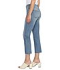 Color:Olympus Blue - Image 3 - Ruby Mid Rise Straight Leg Cropped Jeans
