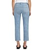 Color:Nassau Blue - Image 2 - Ruby Mid Rise Straight Leg Cropped Jeans