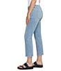 Color:Nassau Blue - Image 3 - Ruby Mid Rise Straight Leg Cropped Jeans