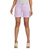 Color:Lavender - Image 1 - Stretch Twill Mid Rise Chino Shorts