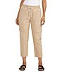 Color:Humus - Image 1 - Textured Tapered Cropped Cargo Pants