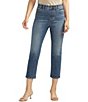 Color:Star Gauzer Blue - Image 1 - Valentina Mid Rise Straight Leg Cropped Jean