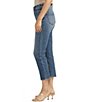 Color:Star Gauzer Blue - Image 3 - Valentina Mid Rise Straight Leg Cropped Jean