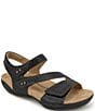 Color:Black - Image 1 - Makayla Leather Sandals