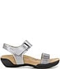 Color:Gunmetal/Pewter - Image 2 - Morgan Leather and Suede Sandals