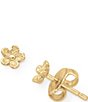 Color:14K Gold - Image 2 - 14K Gold Mini Flower Stud Earrings