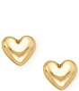 Color:14K Gold - Image 1 - 14K Gold Solid Heart Stud Earrings