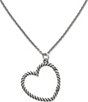 Color:Sterling Silver - Image 1 - Changeable Heart Charm Holder Necklace