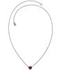 Color:Sterling Garnet - Image 2 - Cherished Birthstone Necklace with Garnet