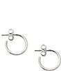 Color:Sterling Silver - Image 1 - Classic Hammered Small Hoop Earrings