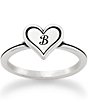 Color:B - Image 1 - Delicate Heart Initial Ring