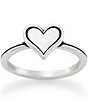Color:Blank - Image 1 - Delicate Heart Initial Ring