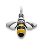 Color:Sterling/Multi - Image 2 - Enamel Bumble Bee Sterling Silver Charm