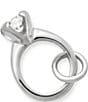 Color:Silver/Crystal - Image 2 - Engagement Ring Charm with Cubic Zirconia