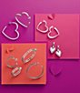 Color:Sterling Silver - Image 4 - Forged Heart Hoop Earrings