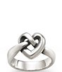 Color:Sterling Silver - Image 1 - Heart Knot Ring