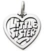 Color:Sterling Silver - Image 1 - Little Sister Heart Charm