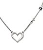 Color:Silver - Image 2 - Love Struck Heart Necklace