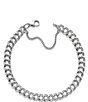 Color:Sterling Silver - Image 1 - Medium Double Curb Chain Charm Bracelet