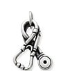 Color:Sterling Silver - Image 2 - Stethoscope Sterling Silver Charm