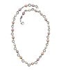 Color:Sterling Pearl - Image 2 - Twisted Wire Link Necklace with Cultured Pearls