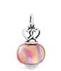 Color:Sterling Pink - Image 1 - Two Hearts Together Art Glass Charm