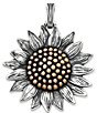 Color:Sterling Bronze - Image 1 - Wild Sunflower Pendant