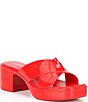 Color:Red Shiny - Image 1 - Bubblegum Jelly Platform Sandals