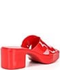 Color:Red Shiny - Image 2 - Bubblegum Jelly Platform Sandals