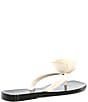Color:Cream Shiny Black Shiny - Image 2 - So Sweet Jelly Thong Flower Detail Sandals