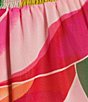 Color:Multi - Image 3 - Plus Size Short Flutter Sleeve V-Neck Asymmetrical Hem Printed Midi Dress