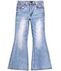 Color:Light Wash - Image 1 - Big Girls 7-16 Flare Leg Denim Jeans