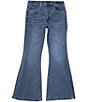 Color:Medium Wash - Image 1 - Big Girls 7-16 Flare Leg Denim Jeans