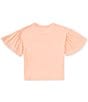 Color:Peach - Image 2 - Big Girls 7-16 Short-Sleeve Butterfly Graphic T-Shirt
